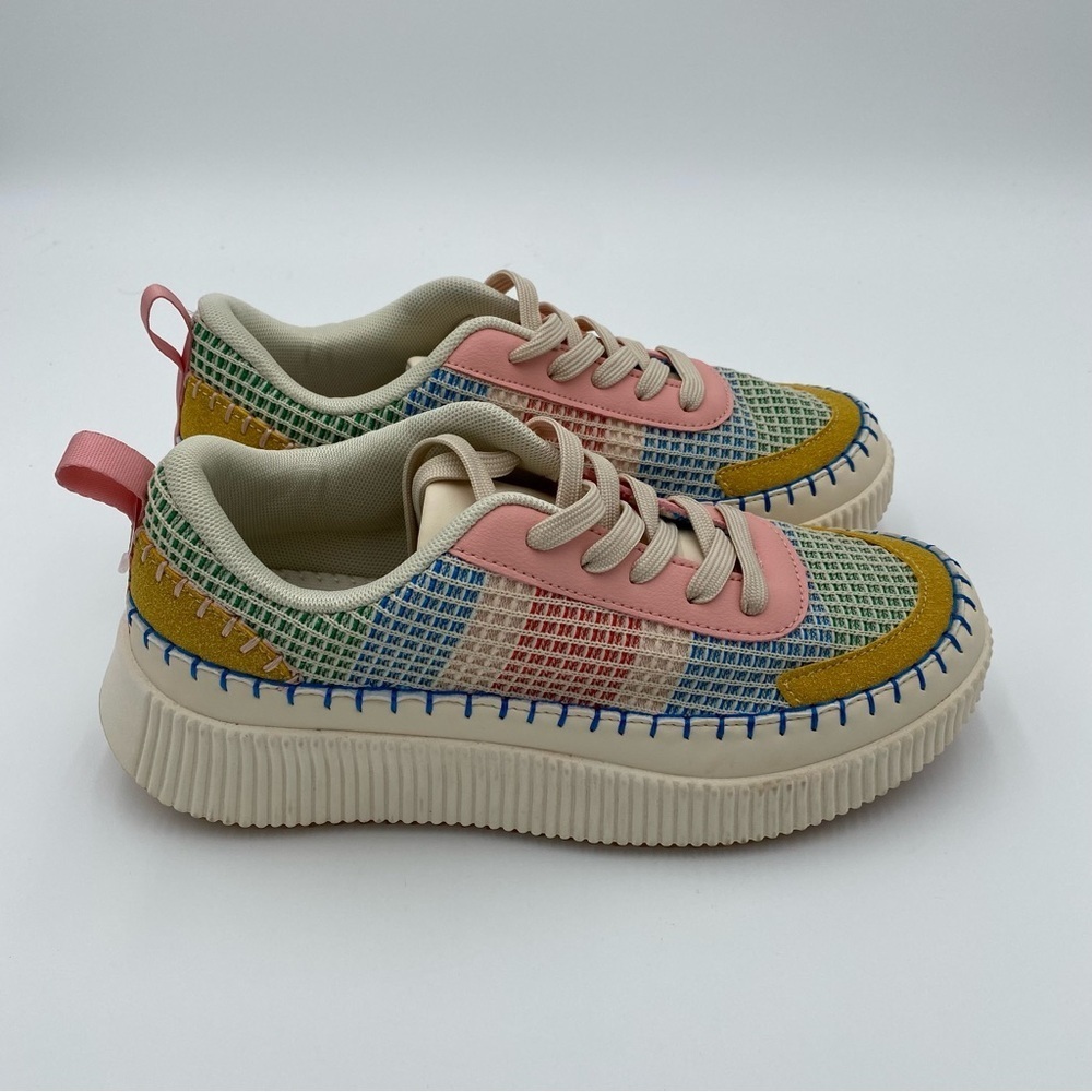 Nicole Miller Brita Patchwork Stitch Platform Lac… - image 6